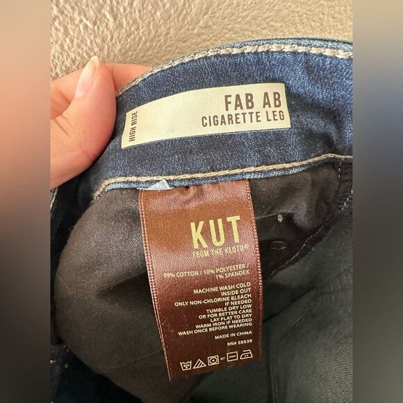 Kut From The Kloth Fab Ab High Rise Cigarette Leg Jeans Size 8 - Picture 6 of 6